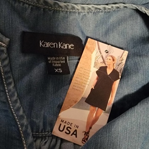 NWT Karen Kane chambray denim like top - Picture 4 of 7